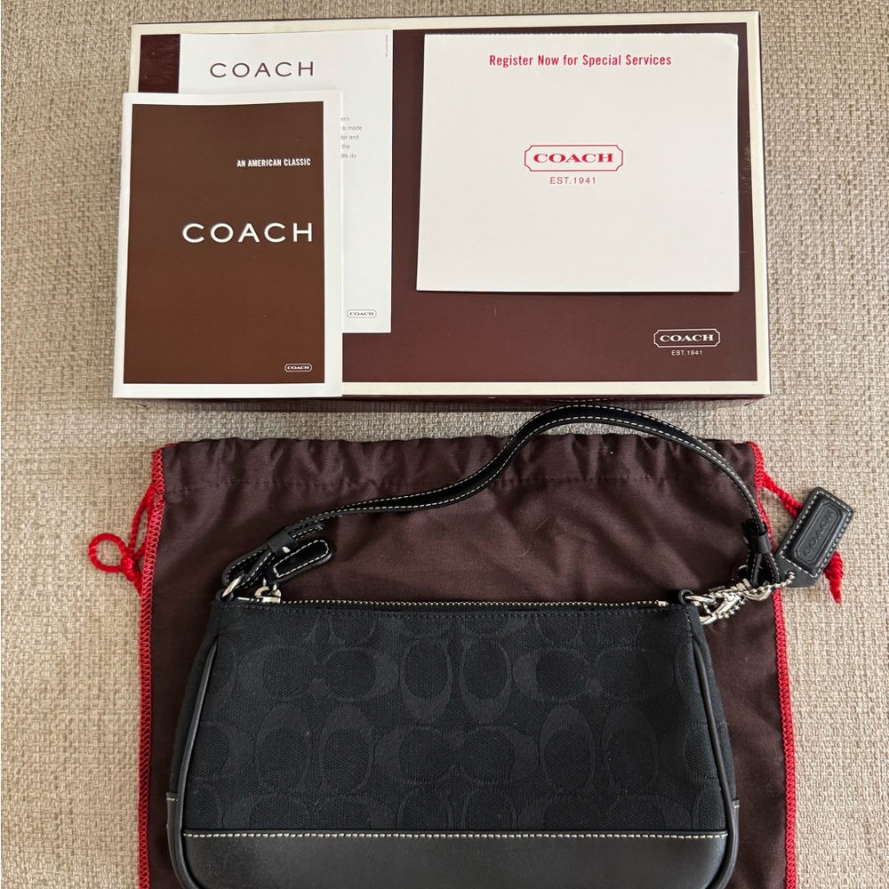 Vintage Coach Black Demi Bag
